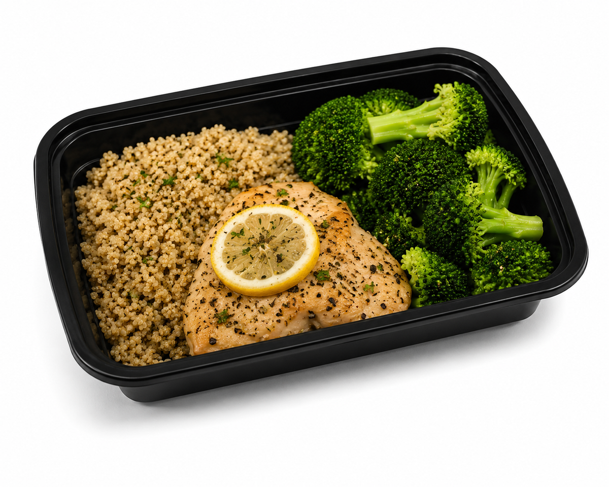 Lemon Herb Chicken with Quinoa & Broccoli